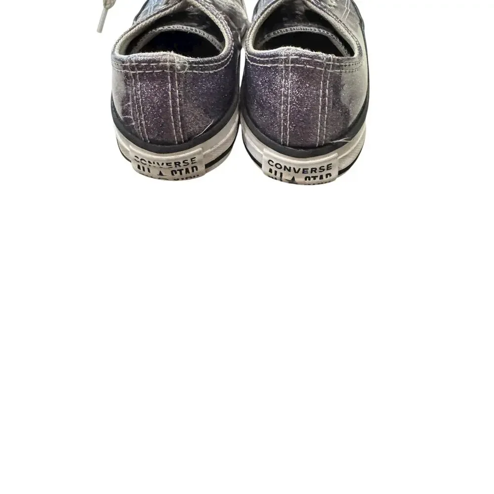 Converse Chuck Taylor All Star Glitter Low Top Junior Size 1 Purple 668468C